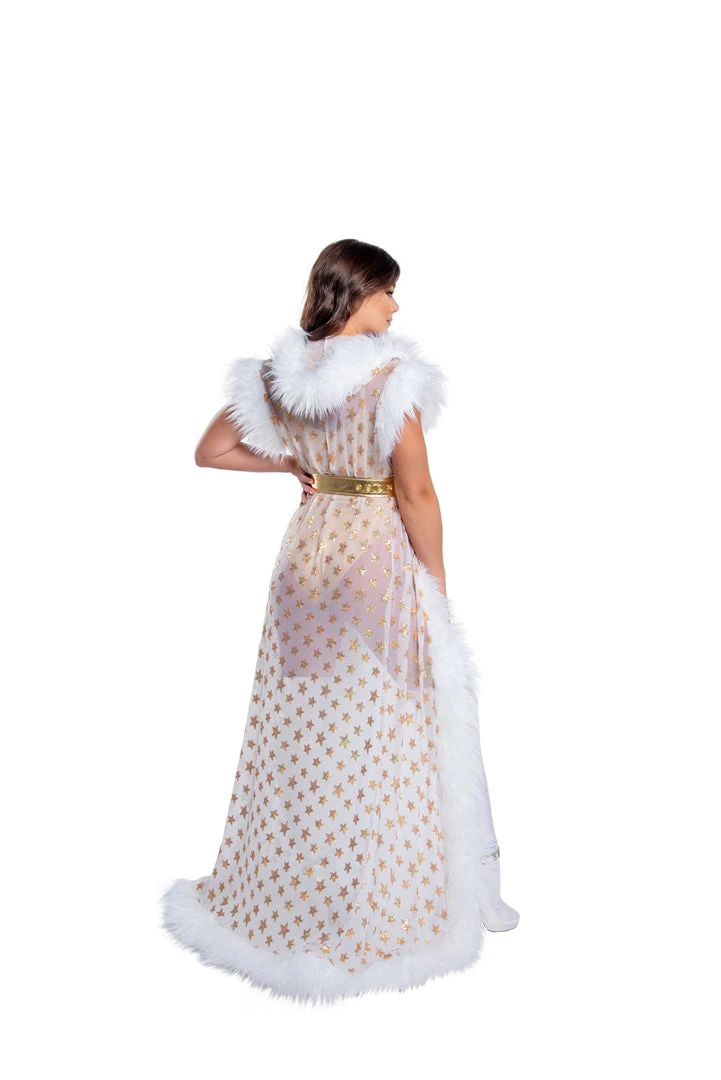 J-Valentine, Inc CH305 - Fur Trimmed Sequin Mesh Hooded Duster OUTERWEAR 4 J-Valentine, Inc CH305 - Fur Trimmed Sequin Mesh Hooded Duster OUTERWEAR