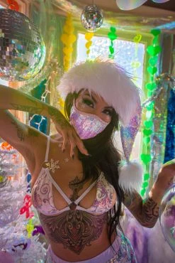 J-Valentine, Inc CH333 - Holographic Sequin Santa Hat ACCESSORIES