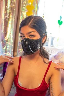 J-Valentine, Inc CH566 - Sequin Tailored Mask ACCESSORIES