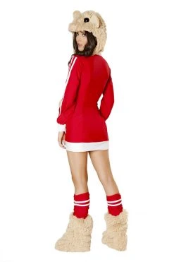 J Valentine CS131 - Da Bomb Costume Red/White Zipper Front Jacket OUTERWEAR