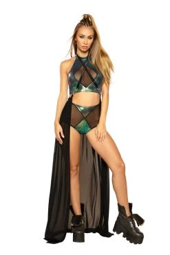 J Valentine FF105 - DIAMOND HIGH-WAIST SHORT BOTTOMS