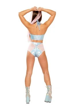 J Valentine FF105 - DIAMOND HIGH-WAIST SHORT BOTTOMS