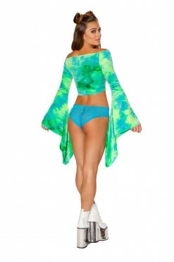 J-Valentine Catalog FF115 - Long Sleeve Tie Dye Gypsy Sleeve Top TOPS