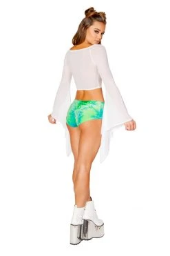 J Valentine FF118 - Mesh Gypsy Sleeve Top