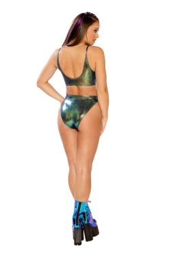 J Valentine FF264 - METALLIC HIGH-WAIST BOTTOM BOTTOMS