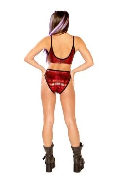 J Valentine FF264 - METALLIC HIGH-WAIST BOTTOM BOTTOMS