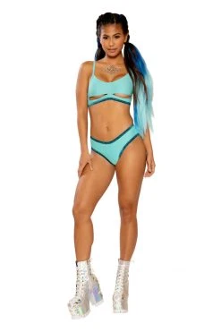 J Valentine FF270 - GLITTER TRIMMED STRAP TOP