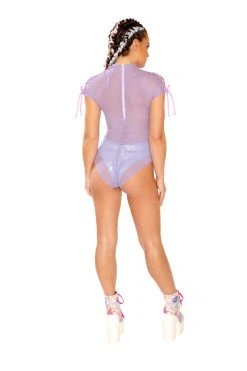 J Valentine FF278 - LACE-UP SHOULDER BODYSUIT