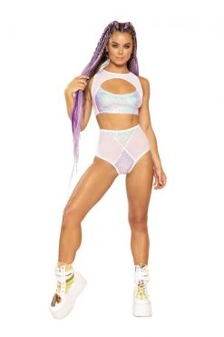 J-Valentine FF328 - Diamond High-Waist Short BOTTOMS