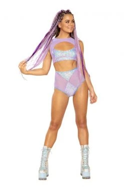 J-Valentine FF328 - Diamond High-Waist Short BOTTOMS