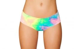 J Valentine BOTTOMS FF613 - Pastel Tie Dye Velvet No-Seam Basic Short