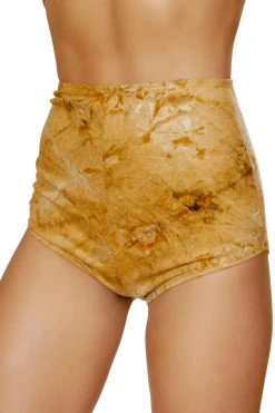 J-Valentine Catalog FF693 - Rusty Tie-Dye Faux Suede High Waist Short BOTTOMS