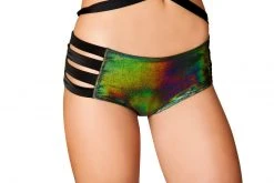 J Valentine FF923 - Metallic No Seam Strappy Shorts BOTTOMS