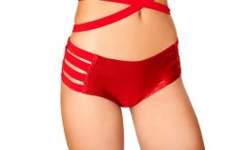 J Valentine FF923 - Metallic No Seam Strappy Shorts BOTTOMS