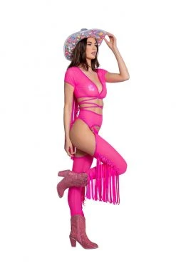 J-Valentine, Inc FR110 - Karma Cowgirl Fringe Wrap Top