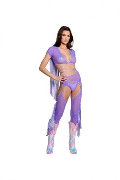 J-Valentine, Inc FR110 - Karma Cowgirl Fringe Wrap Top