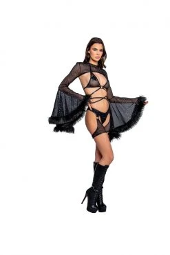 J-Valentine, Inc TOPS FR140 - Holographic Dot Ring Wrap Top