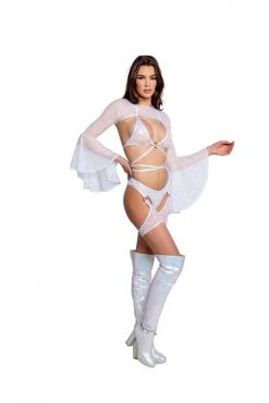 J-Valentine, Inc TOPS FR140 - Holographic Dot Ring Wrap Top