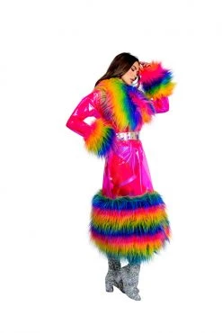 J-Valentine, Inc Jackets | Coats FR158 - Rainbow Vibrations Trench With Sour Candy Belt