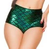 J Valentine BOTTOMS CC401 - Scale High Waist Mermaid Shorts 2 J Valentine BOTTOMS CC401 - Scale High Waist Mermaid Shorts