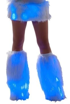 J-Valentine, Inc OUTERWEAR FF429 - Faux Fur Light-Up Legwarmers