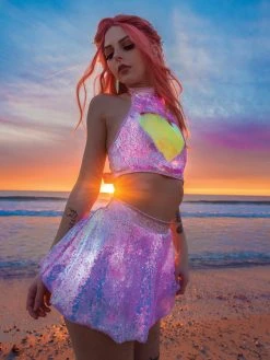 J-Valentine, Inc FF545 - Light-Up Sequin Skirt BOTTOMS