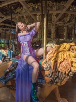 J-Valentine, Inc FF395 - Holographic Faux Leather Waist Cincher